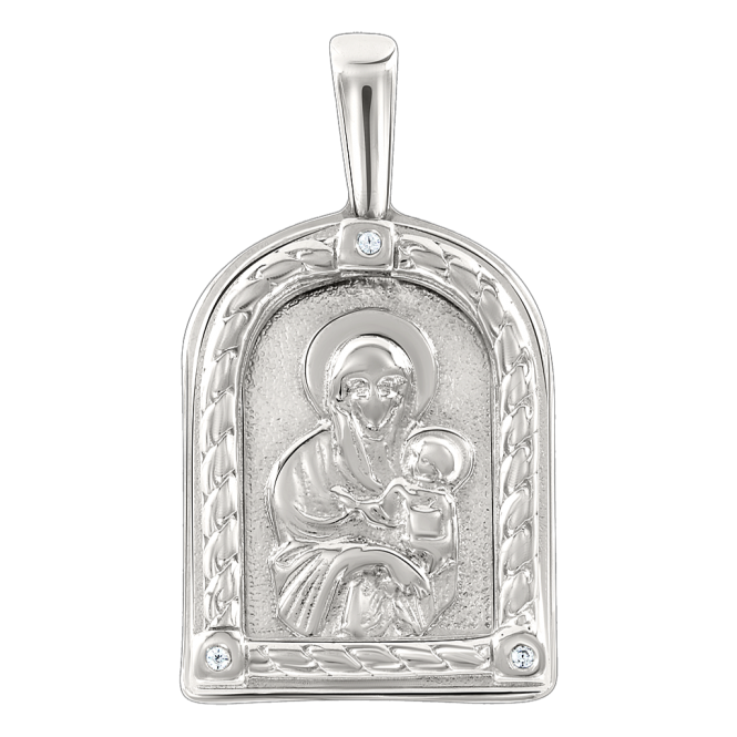 Icon pendant with zirconia 