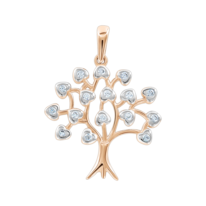 Pendant Tree with zirconia 