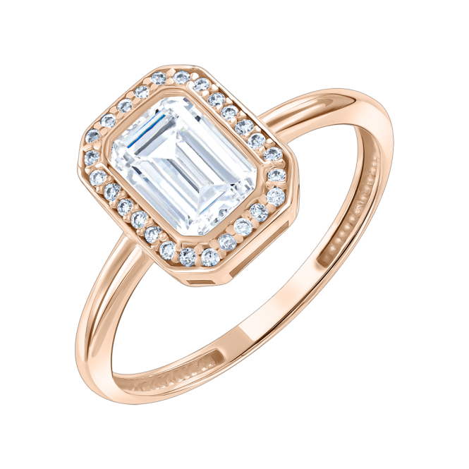 Women's ring with zirconia 