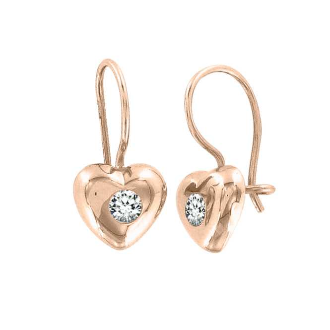 Earrings with zirconia 
