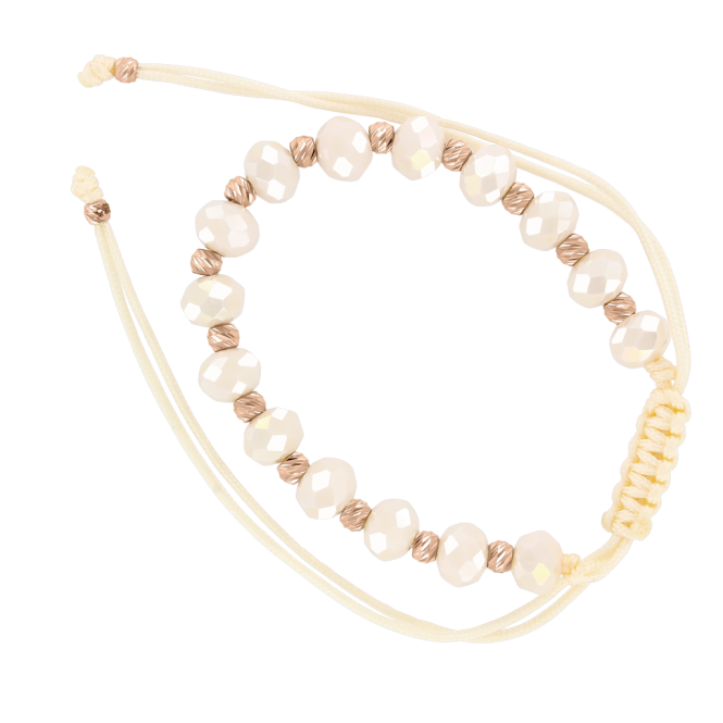 Bracelet with red gold beads 
