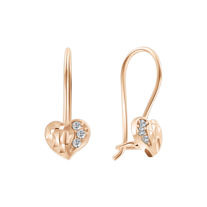 Earrings with zirconia 