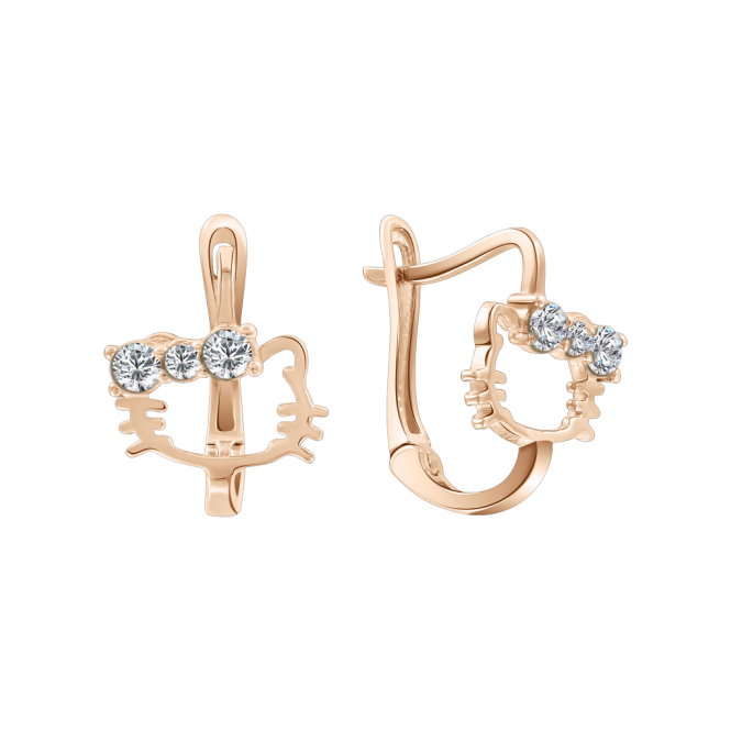 Earrings with zirconia 