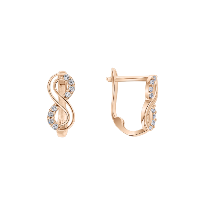Earrings with zirconia 