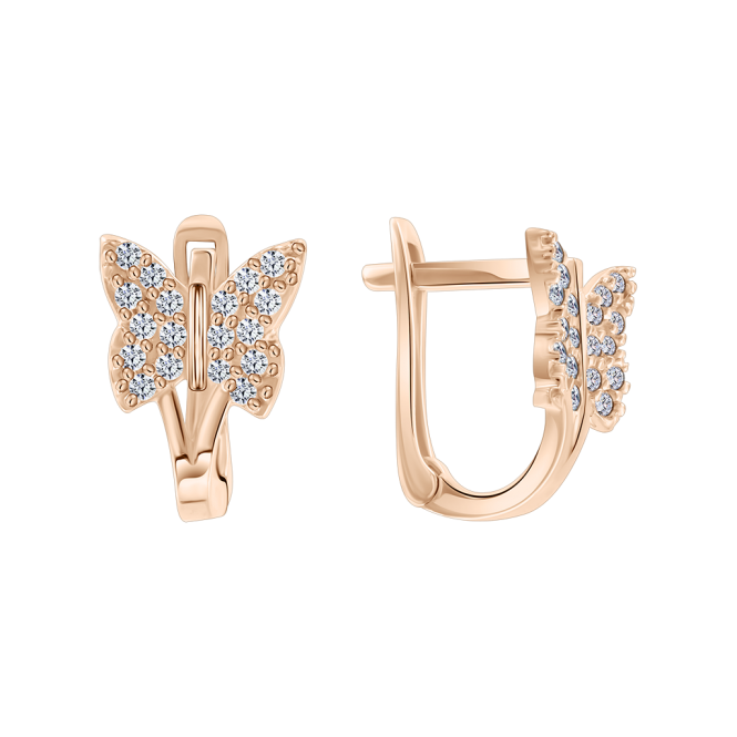 Earrings with zirconia 