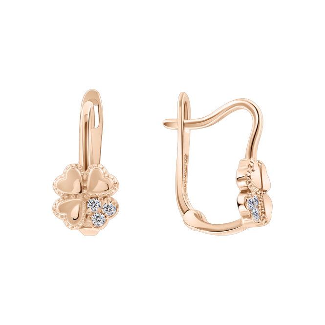 Earrings with zirconia 