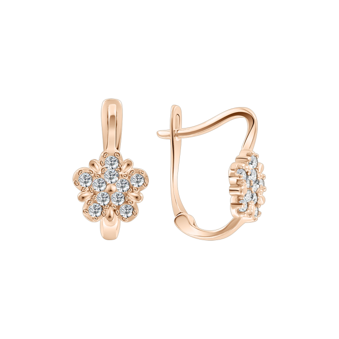 Earrings with zirconia 