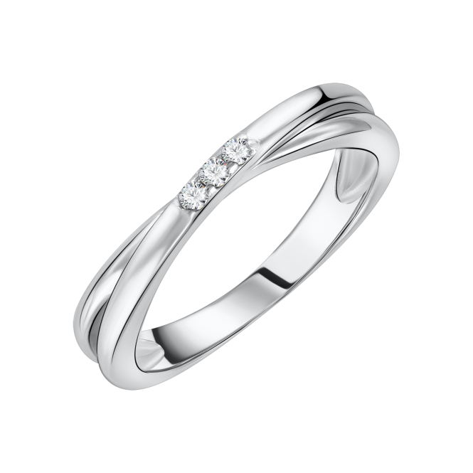 Women's ring with zirconia 