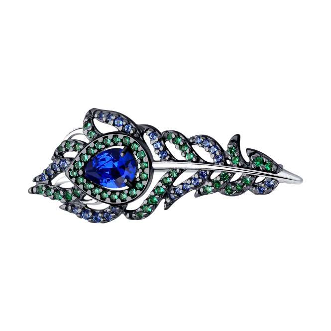 Brosche mit Zirkonia 
