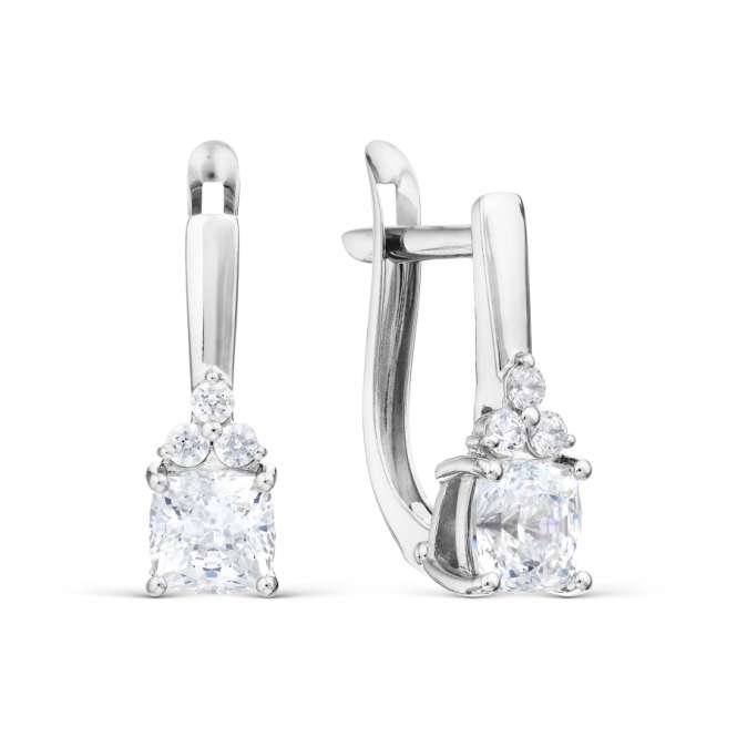 Earrings with zirconia 