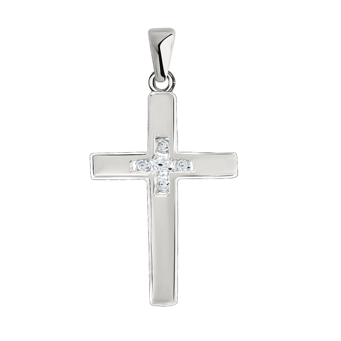 Anhänger – Kreuz mit Zirkonia 