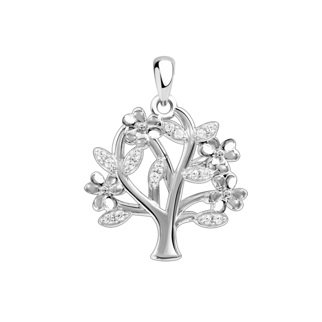 Anhänger "Baum des Lebens" mit Zirkonia 