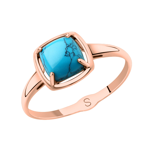 Women's ring with turquoise 