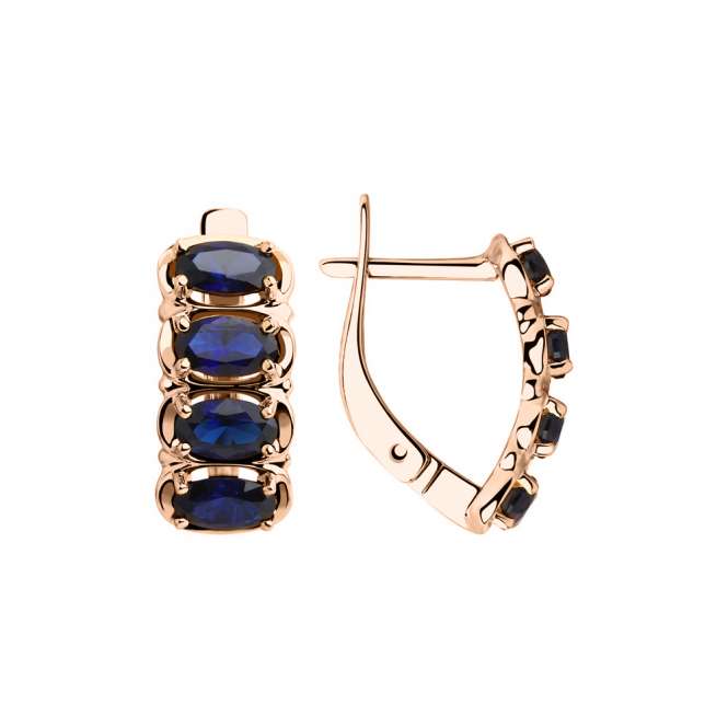 Earrings with sapphires 