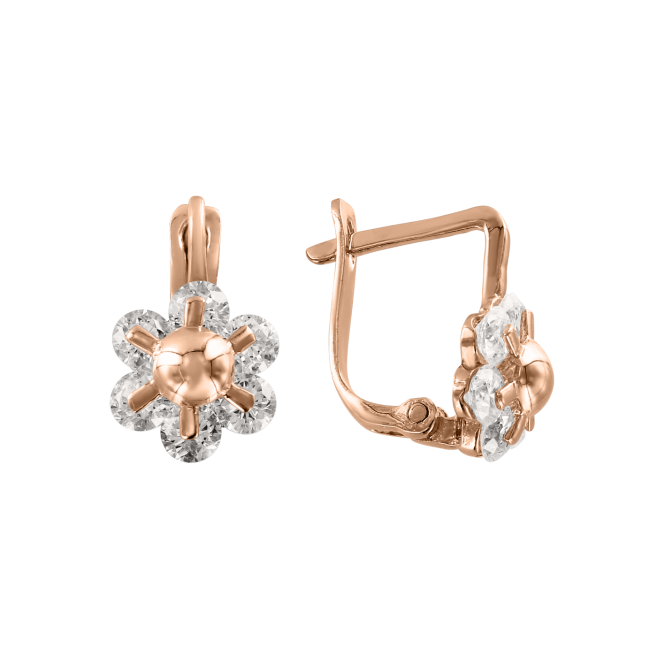 Earrings with zirconia 