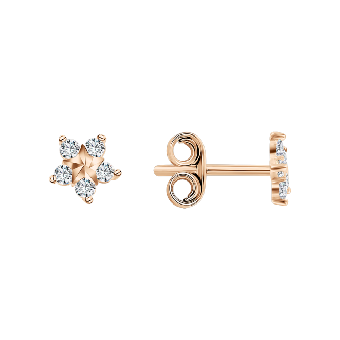 Stud earrings with zirconia 
