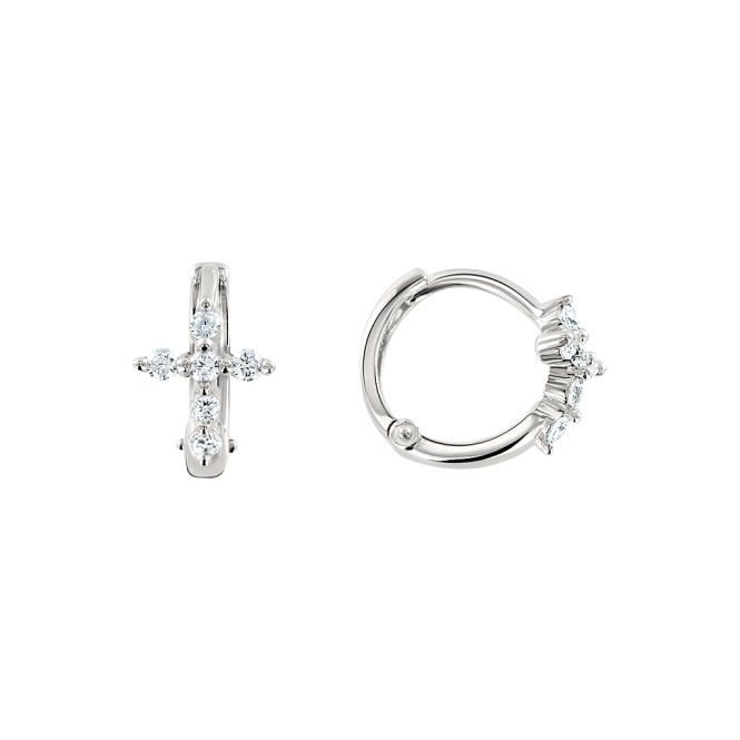 Earrings with zirconia 
