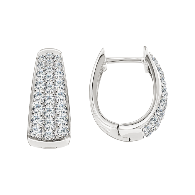 Earrings with zirconia 