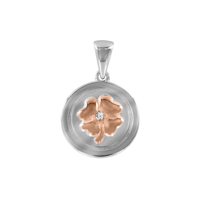 Pendant with zirconia, gold plated 