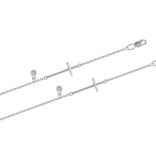 Armband "Kreuz" mit Zirkonia 
