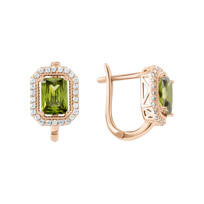 Earrings with zirconia 