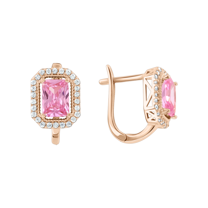 Earrings with zirconia 