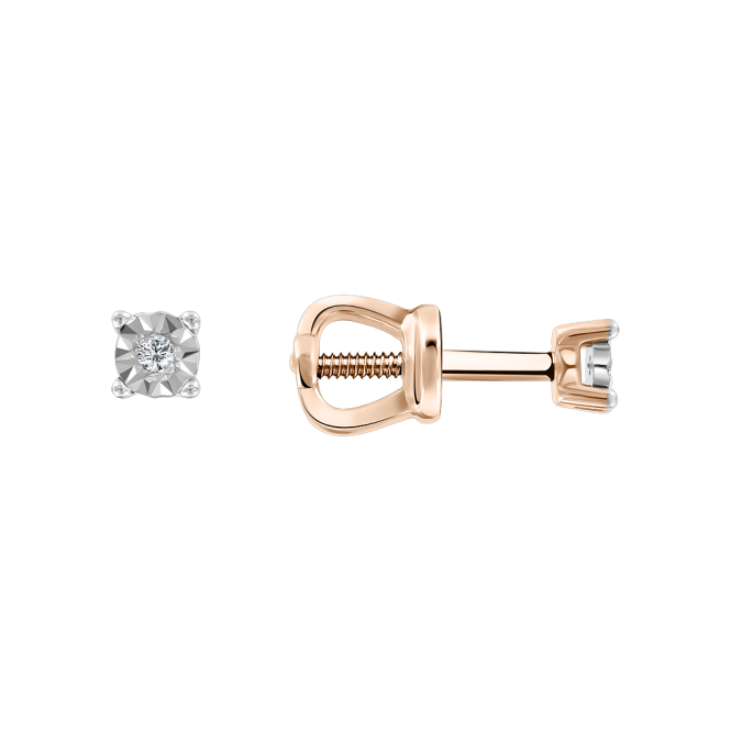 Stud earrings with diamonds 