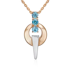 Pendant with topaz 