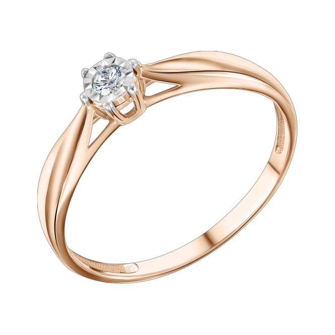 Women's ring with a brilliant 