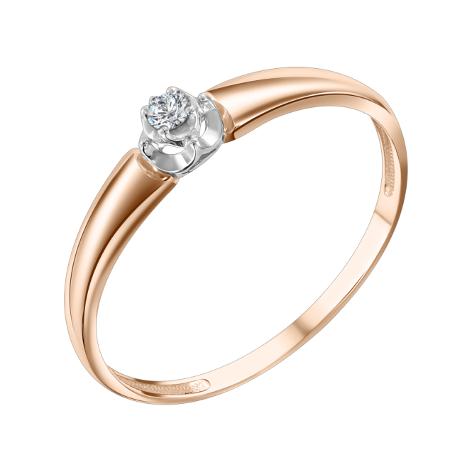 Women's ring with a brilliant 