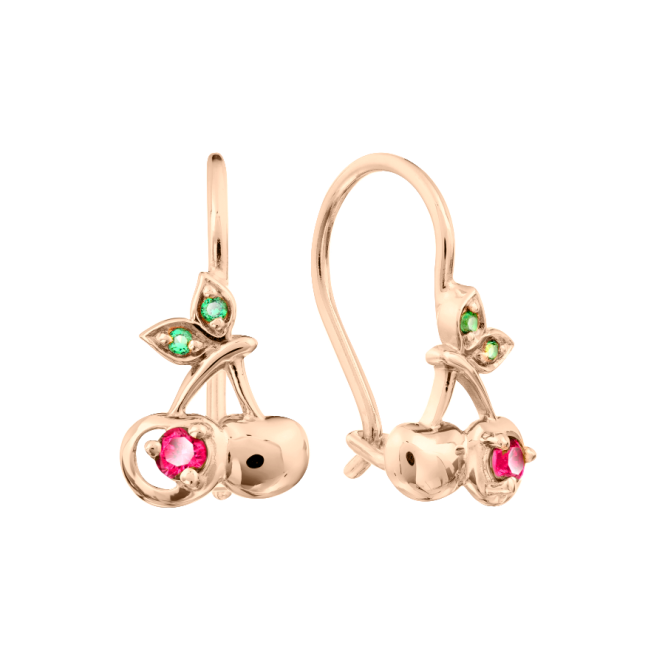 Earrings with zirconia 