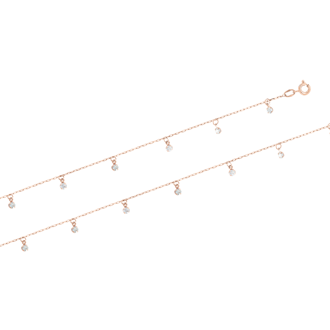 Anklet with zirconia 