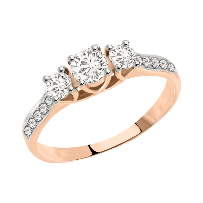 Women's ring with zirconia 