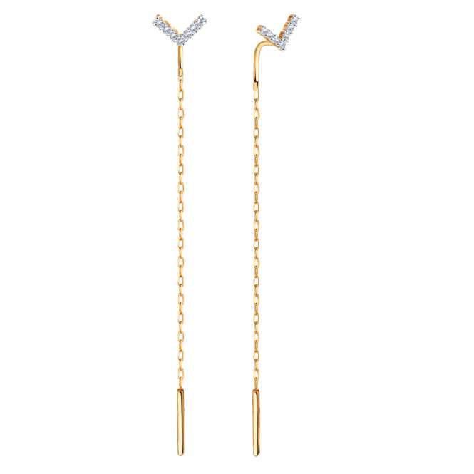 Earrings with zirconia 