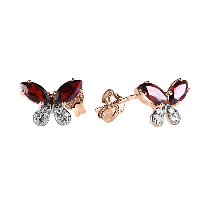Stud earrings "Butterfly" 