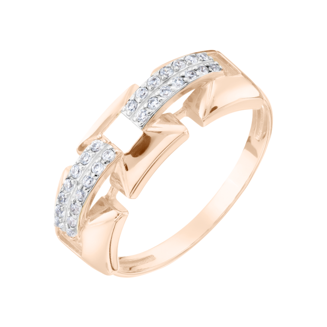 Women's ring with zirconia 