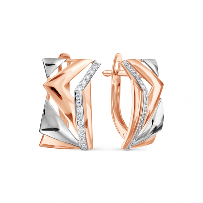 Earrings with zirconia 