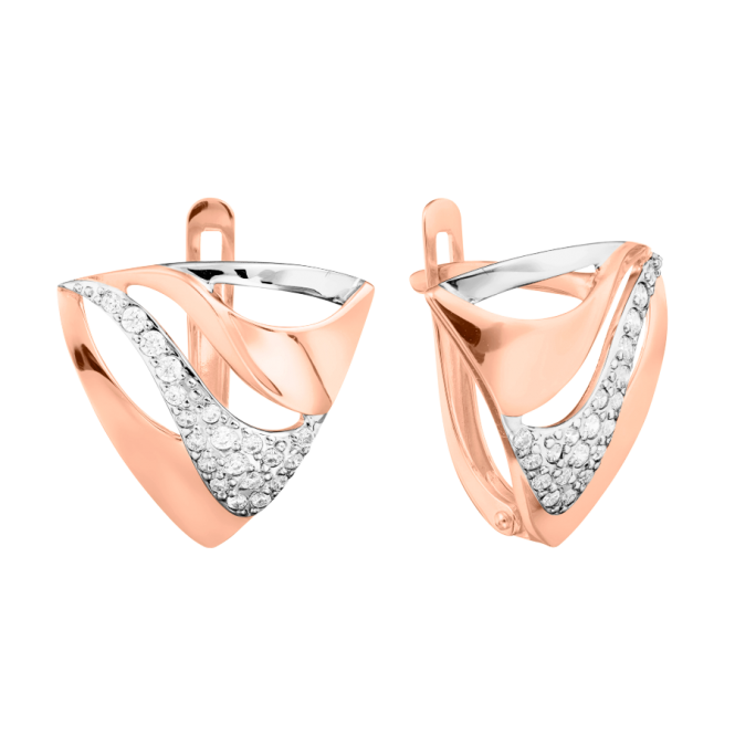 Earrings with zirconia 