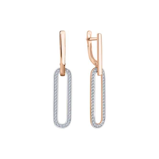 Earrings with zirconia 