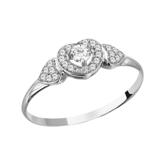 Women's ring with zirconia 