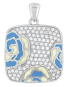 Pendant with enamel and zirconia 