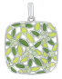 Pendant with enamel and zirconia 