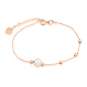 Armband mit Perle und Rotgold Kugeln 