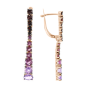 Ohrhänger mit Granat, Rhodolith und Amethyst 