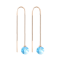 Earrings with topaz 