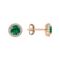 Stud earrings with zirconia 