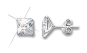 stud earrings with zirconia 