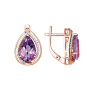 Earrings with Amethyst and zirconia 