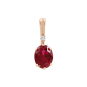 Pendant with ruby and zirconia 