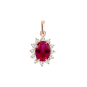 Pendant with ruby and zirconia 